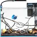 NICREW 2.5 Gallon Nano Nature Aquarium Kit, Ultra-Clear Rimless Desktop Fish Tank with Light and Filter, Perfect for Small Fish, Shrimp, or Betta, Basic Version, Clear