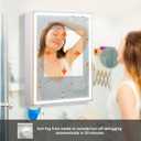 28 x20Inch LED Medicine Cabinet Mirror with Lights for Bathroom,Defogger,Stepless Dimmable, 3000K/5500K Color Temperature Wall Mounted Makeup Mirror,Adjustable Shelf (Assembly Required)
