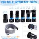 16FT Shop Vac Hose Extension Kit, Dust Collection Hose Kit With 6 Adapter For Home&Shop Vacuums System, Compatible With All Major Household Vacuum Cleaner Brands Woodworking Power Tools And Sanders