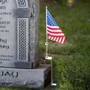 Flag Staff Spike Holder, Grave Marker, Cemetery Memorial Stand for Burial flag Display American Stick flag Holder For Planters, Yard Displays,Headstone, Memorial Day Decoration and Military Tributes (2)