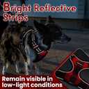 rabbitgoo Dog Harness No Pull with 2 Leash Clips, Adjustable Soft Padded, Reflective Oxford No Choke Pet Vest with Easy Control Handle for Medium Sized Dogs, Red Plaid, M