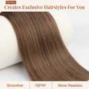 Flufymooz ponytail extension, 26 Inch Long Straight Drawstring Ponytail Synthetic Hairpieces Fake Pony Tails Natural Soft Clip in Hair Extension Pony Tail for Women (Chocolate Brown to Light Brown)