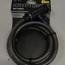 Kryptonite Parkview Bike Lock Cable, 6ft. x 12mm Braided Steel Cable Anti-Theft Security Bicycle Lock with Keys for Outdoor Equipment, Bicycles, Scooters, Fence, Gate