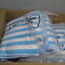 Preboun 24 Pcs Striped Beach Towels Bulk Oversized Pool Quick to Dry Bath Striped Towel for Hotel, Spa Hot Tub, Bath and Swim Summer, 28 x 60 Inches (Blue), Large