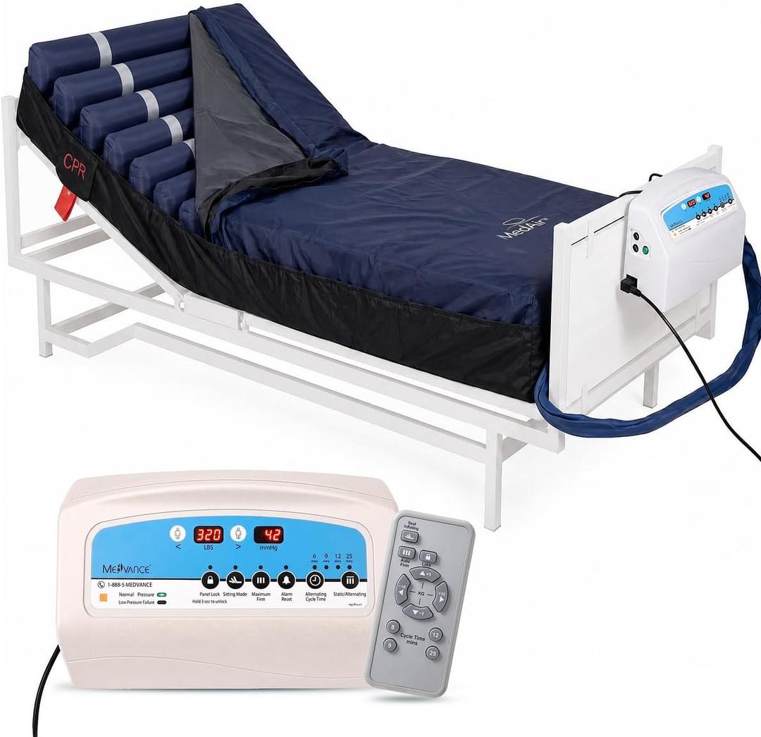 MedVance Medical Alternating Air Mattress with Remote Control - 8" Thick