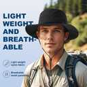 FUICUI Quick Dry Sun Bucket Hat for Men Women Outdoor Unisex Packable Travel Cap (Blue)