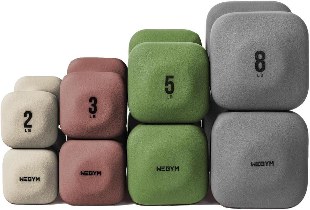 SafeGrip Dumbbells, Anti-Slip, Anti-Roll, Thick Handles, Free Weights, Square Dumbbells for Secure Workouts at Home, Weightlifting, and Personal Training