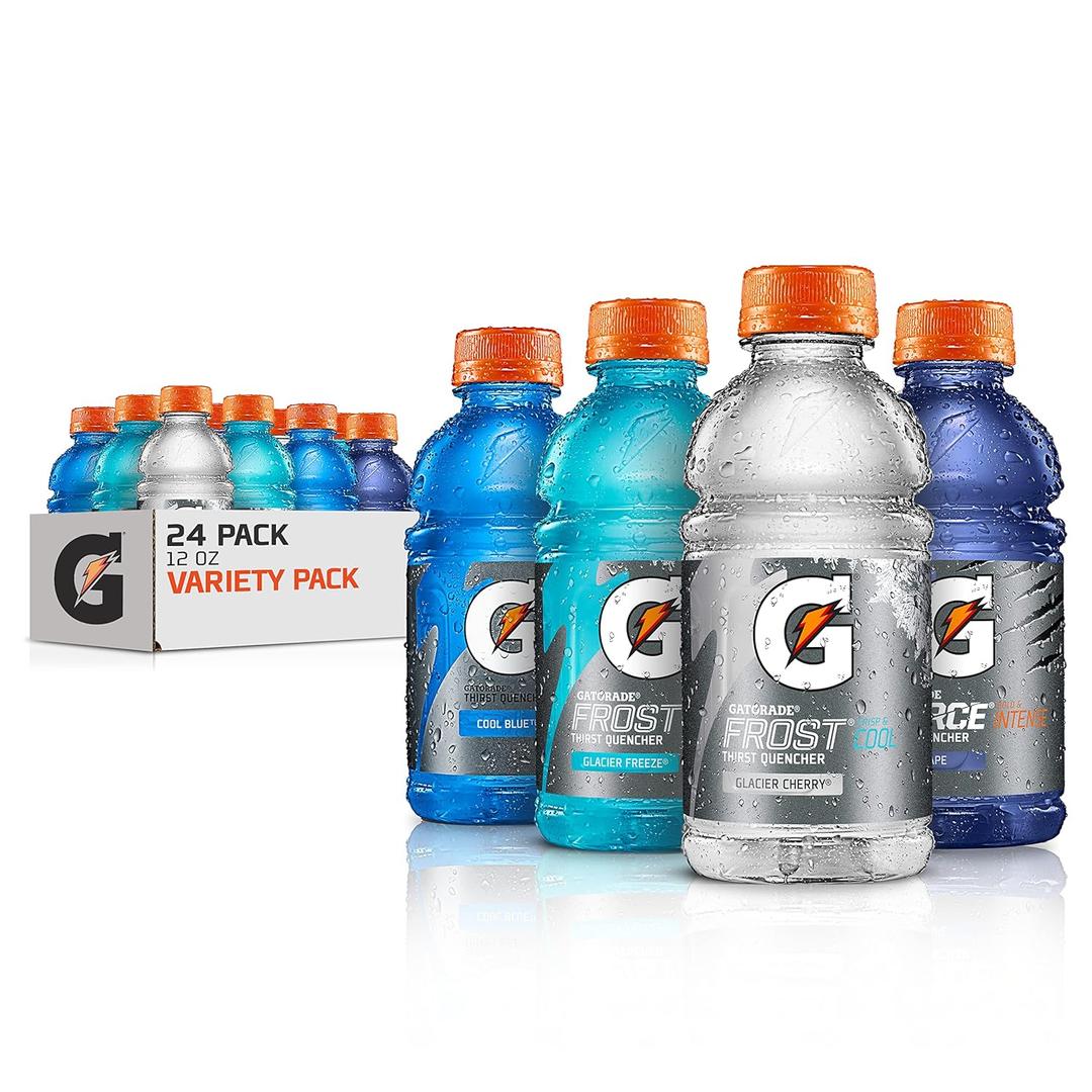 Gatorade Thirst Quencher, Frost Variety Pack 2.0, 12 Fl Oz (Pack of 24) Best By: 07/23/2023