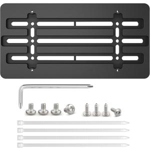 RED WOLF Front License Plate Bracket Holder Frame Tag Universal for Car Truck Van SUV with 6 Screws and Wrench Kit Black Easy Mount