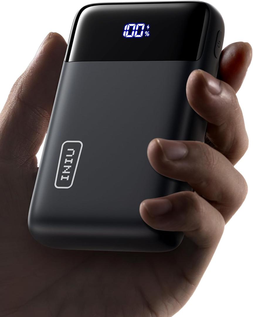INIU Portable Charger, Smallest 22.5W 20000mAh USB C in & Out Power Bank Fast Charging, PD 3.0+QC 4.0 LED Display Phone Battery Pack Compatible with iPhone 16 15 14 13 Pro Samsung S23 Google iPad etc (Mini Size)