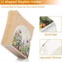 Qilmy Spring Flowers Napkin Holder for Tables Napkin Holders for Kitchen, Table Napkin Holders, Cocktail Napkin Holder,Paper Napkins Holder