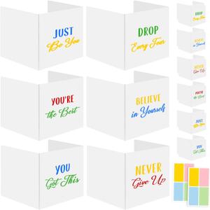 24 Pack Plastic Desk Dividers for Students Inspirational Privacy Folders White Test Divider for Student Desks Study Carrel Divider Classroom Testing Dividers Teacher Supplies