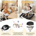 Baby Walker, 5-in-1 Baby Walker for Boys and Girls with Bouncer, Removable Footrest, Music, Foldable & Adjustable Speed Wheels Activity Walker for 6-18 Months Toddler Infant(Black)