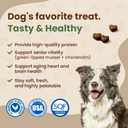 3 x Get Naked Biteables Senior Health Soft Dog Treats, Real Chicken Treat for Toothless Dogs, 6oz 1 Pouch