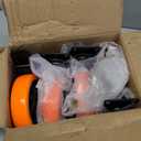 MSH&HCE 5-Inch Orange Heavy Duty Caster Wheels (Set of 4) - 2600Lbs Total Capacity, Polyurethane (PU) Wheels, Quiet Swivel Casters for Carts, Furniture & Workbenches (Two Hardware Included)
