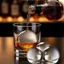 2" Clear Ice Ball Maker with ClearCore Technology,155pcs/Day,4 Ice Balls in 39 Mins,Countertop Sphere Maker with Automatic Water Supply＆Self-Cleaning,Enhanced Insulation for Whiskey & Bourbon