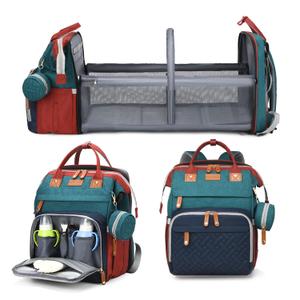 Jeryswet Baby Diaper Bags with Changing Station, Waterproof Large Capacity Diaper Bag Backpack for Moms Dads with USB Charging Port and Stroller Straps, Baby Shower Gifts, RGB