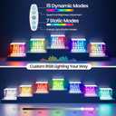 HNEBC Display Case with Glass Doors & RGB Lights & Music Rhythm, White