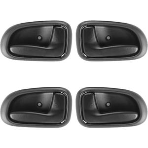 Interior Inside Front Rear Door Handle Replacement for Toyota Corolla Geo Prizm 1993 1994 1995 1996 1997, Black, Set of 4