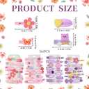 56Pcs Hair Clips Cute Clips for Toddler Girls Hair Accessories Rabbit Flower Bow Patterns Multiple Patterns Candy Colorful Little Girl Hairs Clip for Toddler Baby Teens Women Kids