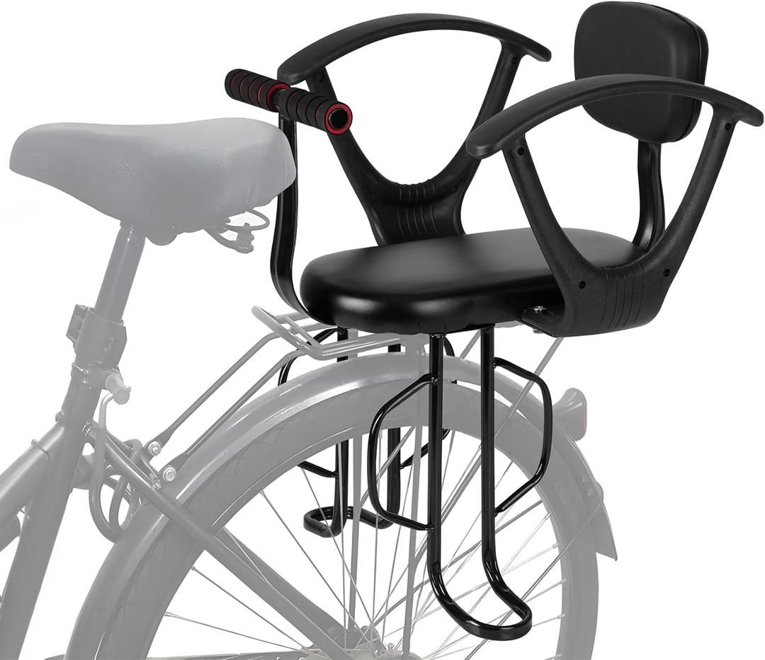 Kid's Bike seat Rear Child Carrier Bike Chair for Bicycle Kids seat for Children 2~4 Years,Weight 55 lbs (rear mounted black)