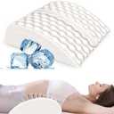 Hot & Cold Therapy Sciatica Pain Relief Pillow, Ice Massage & Heating Strecthing - Lumbar Support Pillow Immediate Relief for Back Hip Leg & Knee, Smooth Skin Touch - Ultra Soft - 100% Natural