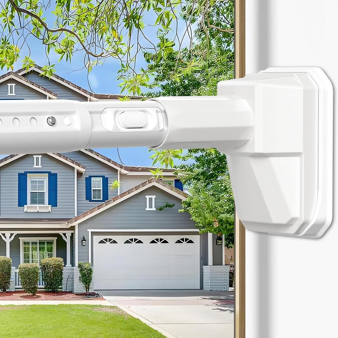 41 to 165 Inch White Tension Curtain Rod | No Drill, Extra Long, Heavy Duty, For Windows, Patio, Bathroom, Renter Friendly, Adjustable
