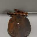 MaxSmeo Side Table, 3-Tier Small End Table, Modern Oval Night Stand Accent Table for Living Room, Bedroom, Rustic Brown