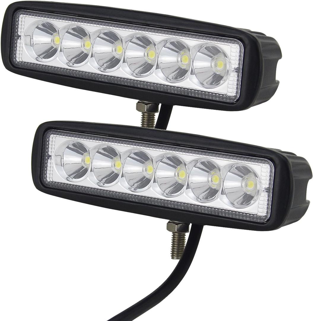 Willpower 2Pcs 6 inch 18W Spot LED Work Light Lamp off Road High Power for ATV Jeep 4x4 Tractor off Road Light Fog Driving Bar Rree Truck SUV Car