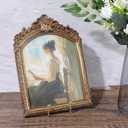 Dimeho 12 Pcs Plate Display Stands Gold Photo Holder Metal Easel Holders Picture Frame Stands for Tabletop Decorative Display Book Creation Collectibles Plaque Art