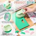 Sayglossy Tab Punch for Paper Crafts File Tab Punch for Making Cards Journal Scrapbooking Bible Folder Billing Sketchbook Planners Note School Label Projects Supplies(Stylish)