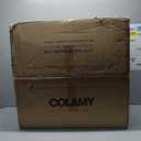 COLAMY Modern Wingback Living Room Chair 1 chair, Upholstered Fabric Accent Armchair, Single Sofa Chair with Lounge Seat and Wood Legs for Bedroom/Office/Reading Spaces, Blue