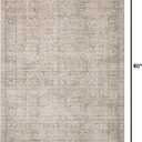 Loloi Amber Lewis Alie Taupe/Dove 5'-3" x 5'-3" Round Area Rug | ALE-03 Approx. 5x5 Beige Living room Dining room Bedroom, Modern, Traditional, Plush, Area Rug