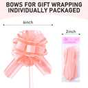 Lotus Root Pink 8 PCS Large Pull Bows,Bow for Gift Wrapping,6 inches, Wrapping Christmas, Party Birthday Gift Wedding, Valentine's Day Decorations for Boxes or Flowers