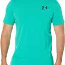 Under Armour Men's Sportstyle Left Chest Short Sleeve T-Shirt (Large, (509) Birdie Green / Black / Black)