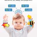 Infinno Baby Wrist Rattle Socks and Foot Finder Set, Perfect Baby Toys for 0-12 Months Newborn Boys and Girls As Shower Gifts, Garden Bug Series