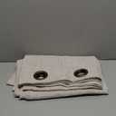 Natural Linen Curtains 45 Inch Length for Short Window Linen Textured Curtains with Bronze Grommet Light Filtering Drapes for Kitchen Small Window, 2 Panels, 52 X 45 Inch