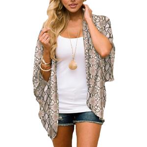 Hibluco Women's Floral Kimono Cardigan Casual Chiffon Tops Loose Beach Cover Ups (XXL)