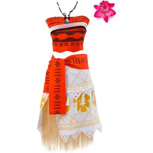 Ainiel Women Girls Skirt Set with Necklace Cosplay Costume Halloween (X-Large)