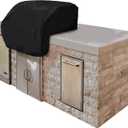 Covermates Built-in Grill Cover - Light Weight Material, Weather Resistant, Elastic Hem, Grill and Heating, 34W x 30D x 18H, Black (Classic Black Vinyl)