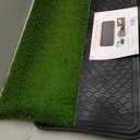 Ottomanson Artificial Grass Puppy Potty Training Pad with Tray, 15" x 30" Reusable Pee Pad for Small Pets and Dogs