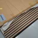 FORTUNO 2 Pcs Wood Panels for Wall and Ceiling - Decorative Fluted Slat Wall Paneling, Sound Absorbing Acoustic Panels for Studio, Living Room, 47.2"23.6", Brown