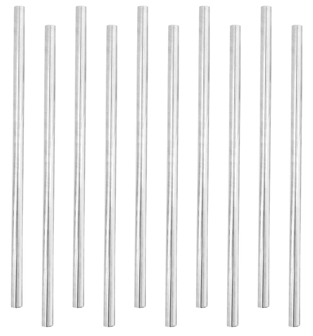 10 Pcs 6061 Aluminum Round Rod,6mm Diameter (+0.2/-0.2mm) x 300mm (12inch) Long T6511 Solid Extruded Rod for DIY Crafting Model Car Helicopter Airplane Ship, Precision Machining Raw Material, Silver