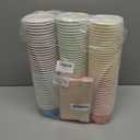 Kochorie 120 Pack 6oz Pastel Paper Ice Cream Cups with Spoons Colorful Party Paper Cups Disposable Dessert Sundae Bowls for Ice Cream Snacks Picnic Party Supplies