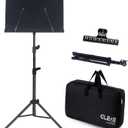 GLEAM Sheet Music Stand Lightweight with Carrying Bag - Iron Panel, Portable for Children Dual Use Desktop Book Stand