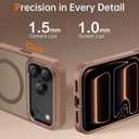 BENTOBEN Magnetic for iPhone 17 Pro Max Case 6.9" 2025,[Compatible with Magsafe]Slim Cute Matte Translucent Shockproof Drop Protective Bumper Women Men Phone Cover for iPhone 17 ProMax,Desert Titanium