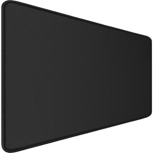 Mouse Pad Gaming, Extra Large Mousepad with Stitched Edges, Premium Microfiber Cloth Surface, Waterproof Non-Slip Base Keyboard Big Desk Mat for Home Office Gaming, 31.5 x 11.8 in, Black