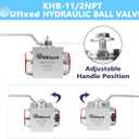 1-1/2" High Pressure Hydraulic Ball Valve,4500 psi,No Leak,Corrosion Resistance,Heavy Duty,Standard NPT