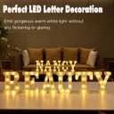 DyingSwan Small Led Marquee Letters, Light Up Letters, 8.58 Inch Led Letter Lights, Battery Powered Lighted Sign for Table, Party, Birthday, Christmas Decor (Letter N)