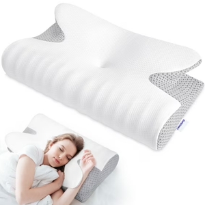 CMUEPO , Cervical Neck Pillow for Pain Relief Sleeping, Memory Foam Pillow,White